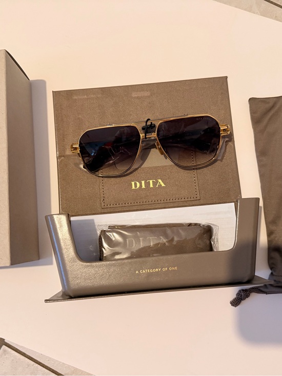 DITA Kudru Gold Frame Sunglasses with Gradient Gray to Clear Lenses BNIB main image 7
